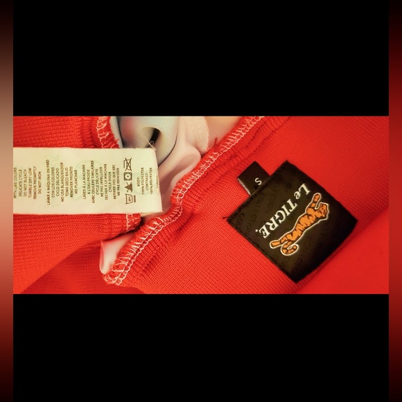 Le Tigre Abington Tracksuit Joggers Sweatpants Pants Navy Red (Pants Only) - Picture 11 of 11